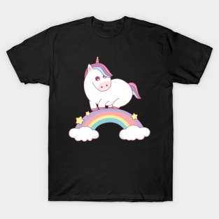 unicorn standing on rainbow T-Shirt